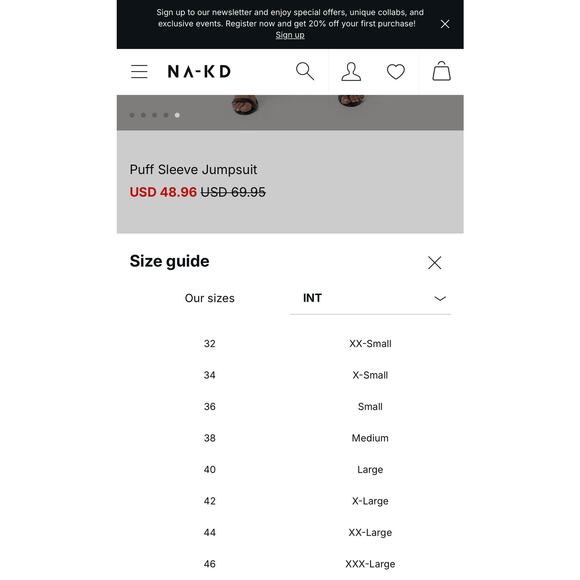 NA-KD NWT Cotton Denim Jean Belted Puff Sleeve Button Collard Denim Jumpsuit - Picture 11 of 11